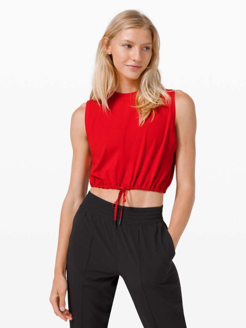 Lululemon Tank Top Women’s Adapt to You Red Sleeveless Cropped